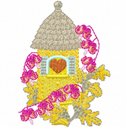 Bird Houses Embroidery Design 8 Bird Houses Embroidery Design 8